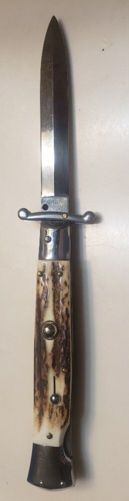   9.0" Frank Beltrame Swing Guard Stag Horn