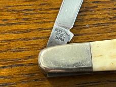 National Blade "First Mate" Scrimshaw Single-Blade Barlow Knife w/Ivory Bone Scales Japan National Blade "First Mate" Scrimshaw Single-Blade Barlow Knife w/Ivory Bone Scales Japan