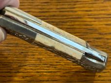 National Blade "The Mariner" Scrimshaw Clasp Lockback w/Ivory Bone Scales & Engraved Bolsters National Blade "The Mariner" Scrimshaw Clasp Lockback w/Ivory Bone Scales & Engraved Bolsters