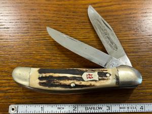 Kissing Crane Robert Klaas 2025XX 2-Blade Copperhead Knife w/Stag Scales Germany 