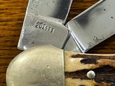 Kissing Crane Robert Klaas 2025XX 2-Blade Copperhead Knife w/Stag Scales Germany 