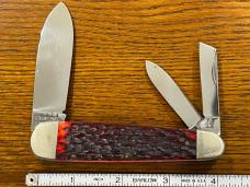 Kissing Crane Robert Klaas 1984 Ltd Ed 150th Ann 3-Blade Folding Knife w/Jigged Bone Scales SN#0073 Kissing Crane Robert Klaas 1984 Ltd Ed 150th Ann 3-Blade Folding Knife w/Jigged Bone Scales SN#0073