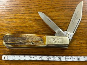 I*XL Wostenholm 2-Blade Barlow Knife w/Stag Scales England 