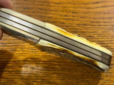 I*XL Wostenholm 2-Blade Barlow Knife w/Stag Scales England 