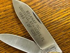 I*XL Wostenholm Ltd Ed 1983 Belknap Inc 3-Blade Canoe Knife w/Jigged Bone Scales SN#0169 England