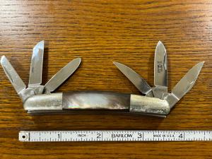 I*XL Wostenholm 6-Blade Congress Knife w/Black Lip MOP Scales Japan 