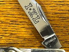 I*XL Wostenholm 2-Blade Pen Knife w/Abalone Scales Japan 