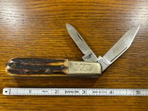 I*XL Wostenholm 2-Blade Barlow Knife w/Stag Scales England 