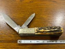 I*XL Wostenholm 2-Blade Barlow Knife w/Stag Scales England I*XL Wostenholm 2-Blade Barlow Knife w/Stag Scales England