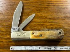 I*XL Wostenholm 2-Blade Barlow Knife w/Stag Scales England 