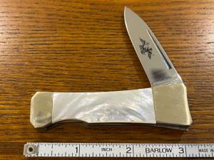 American Blade Single-Blade Lockback Knife w/MOP Scales Japan 