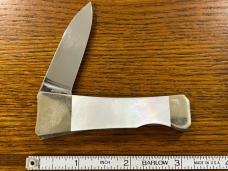 American Blade Single-Blade Lockback Knife w/MOP Scales Japan American Blade Single-Blade Lockback Knife w/MOP Scales Japan
