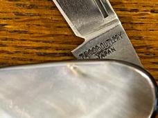 Taylor Cutlery Elk Horn Pearl Dancers Folding Knife w/MOP Scales Japan Taylor Cutlery Elk Horn Pearl Dancers Folding Knife w/MOP Scales Japan