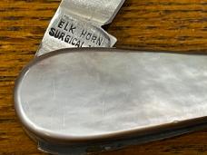 Taylor Cutlery Elk Horn Pearl Dancers Folding Knife w/MOP Scales Japan Taylor Cutlery Elk Horn Pearl Dancers Folding Knife w/MOP Scales Japan