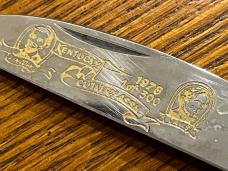 Fight'n Rooster Frank Buster 1978 Ltd Ed Kentucky Cutlery Assoc Gunstock Knife w/MOP Scales SN#040 G Fight'n Rooster Frank Buster 1978 Ltd Ed Kentucky Cutlery Assoc Gunstock Knife w/MOP Scales SN#040 G