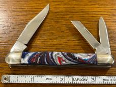 Queen Cutlery #48 PH-D2 3-Blade Knife w/Swirl Synthetic Scales Queen Cutlery #48 PH-D2 3-Blade Knife w/Swirl Synthetic Scales