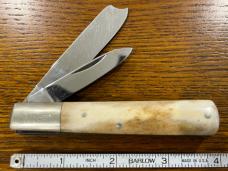 Smoky Mountain Knife Works 2-Blade Barlow Knife w/Ivory Smooth Bone Scales Smoky Mountain Knife Works 2-Blade Barlow Knife w/Ivory Smooth Bone Scales
