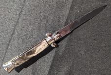 NOS GIOVANNI BELTRAME 23CM-9 INCH FLAT BLADE BUFFALO HORN STILETTO NOS GIOVANNI BELTRAME 23CM-9 INCH FLAT BLADE BUFFALO HORN STILETTO
