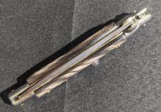 NOS GIOVANNI BELTRAME 23CM-9 INCH FLAT BLADE BUFFALO HORN STILETTO 