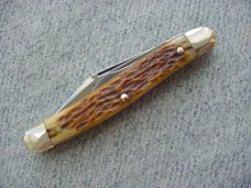 Vintage ULSTER, U.S.A., Etched, Serpentine, Bone Handle Jack Knife Vintage ULSTER, U.S.A., Etched, Serpentine, Bone Handle Jack Knife