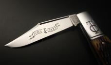 GEC #15 Tom's Choice TC Sawyer Barlow Clip Point Chestnut Jigged Bone SFO Charlie Campagna 151116  