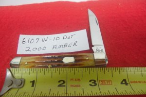 2000 10 DOT CASE XX FROM STORAGE SUPER NICE 6107W AMBER BONE 