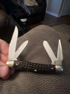 1974 Case XX USA 64047P Rare Derlin Handles For Flesh Only 4 Blade Punch Never Used Or Carried