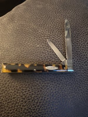 W R Case & Sons Bradford Pa 7 285 Solingen Germany Tortise Shell Handle Doctors Knife With 2 Blades