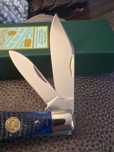 CANAL STREET CUTLERY 2135522 Blue Rope Jigged Bone Swell Center Limited Edition #18 With Gold Sheild CANAL STREET CUTLERY 2135522 Blue Rope Jigged Bone Swell Center Limited Edition #18 With Gold Sheild