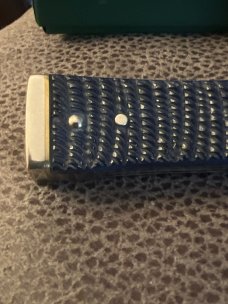 CANAL STREET CUTLERY 2135522 Blue Rope Jigged Bone Swell Center Limited Edition #18 With Gold Sheild CANAL STREET CUTLERY 2135522 Blue Rope Jigged Bone Swell Center Limited Edition #18 With Gold Sheild