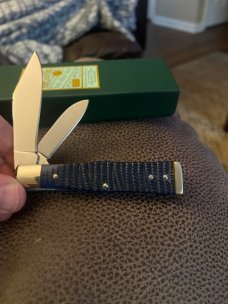 CANAL STREET CUTLERY 2135522 Blue Rope Jigged Bone Swell Center Limited Edition #18 With Gold Sheild CANAL STREET CUTLERY 2135522 Blue Rope Jigged Bone Swell Center Limited Edition #18 With Gold Sheild