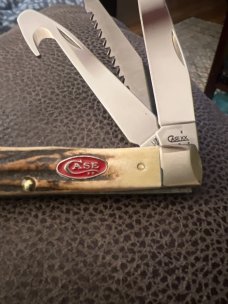 2007 Case XX USA 5354GS SS Fat & Gnarly Stag Handle Trapper With Speer, Guthook & Saw Blade Like New 2007 Case XX USA 5354GS SS Fat & Gnarly Stag Handle Trapper With Speer, Guthook & Saw Blade Like New