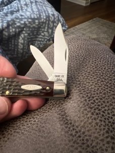 1972 Case XX USA 8 Dots 6235 1/2 Reddish Bone Handles Jack Knife With Two Blades & Spotless Well