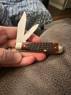 1972 Case XX USA 8 Dots 6235 1/2 Reddish Bone Handles Jack Knife With Two Blades & Spotless Well 1972 Case XX USA 8 Dots 6235 1/2 Reddish Bone Handles Jack Knife With Two Blades & Spotless Well