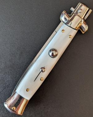 NOS GIOVANNI BELTRAME GENUINE IMITATION PEARL 23CM-9" FLAT BLADE STILETTO 