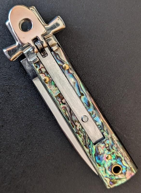 NIB AGA CAMPOLIN MINI DOMINUS 6"-15CM LEVER AUTO IN GENUINE ABALONE NIB AGA CAMPOLIN MINI DOMINUS 6"-15CM LEVER AUTO IN GENUINE ABALONE
