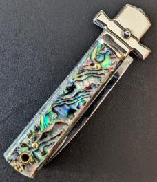 NIB AGA CAMPOLIN MINI DOMINUS 6"-15CM LEVER AUTO IN GENUINE ABALONE NIB AGA CAMPOLIN MINI DOMINUS 6"-15CM LEVER AUTO IN GENUINE ABALONE