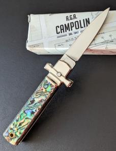 NIB AGA CAMPOLIN MINI DOMINUS 6"-15CM LEVER AUTO IN GENUINE ABALONE NIB AGA CAMPOLIN MINI DOMINUS 6"-15CM LEVER AUTO IN GENUINE ABALONE
