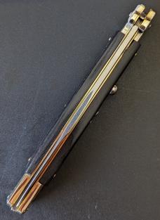 NIB 11"- 28 cm A.G.A. Campolin Maltese lockback auto in super beautiful quality Ebony Wood stiletto NIB 11"- 28 cm A.G.A. Campolin Maltese lockback auto in super beautiful quality Ebony Wood stiletto