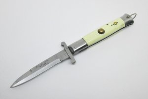 Vintage RIZZUTO ESTILETO MILANO Automatic Switchblade Ivory Handles for parts or repair