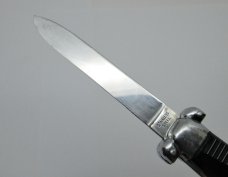 Vintage OTF Out the Front Automatic Switchblade Early K-108 - Smooth Black Handles Vintage OTF Out the Front Automatic Switchblade Early K-108 - Smooth Black Handles
