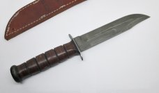 KA-BAR USA 12" USMC Fixed Blade Fighting/Combat Knife w/Leather Sheath