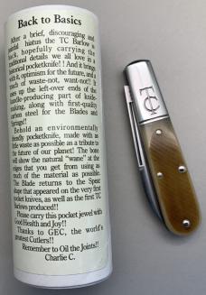 Great Eastern Cutlery, Tidioute Sawyer Barlow Charlie Campagna SFO (152121)New in The Tube. ..(722) Great Eastern Cutlery, Tidioute Sawyer Barlow Charlie Campagna SFO (152121)New in The Tube. ..(722)