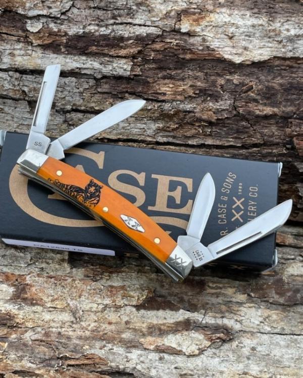 CASE XX ** SFO 2023 PERSIMMON ORANGE BONE TIGER STRIPE SMALL 4 BLADE CONGRESS CASE XX ** SFO 2023 PERSIMMON ORANGE BONE TIGER STRIPE SMALL 4 BLADE CONGRESS