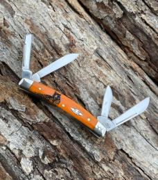 CASE XX ** SFO 2023 PERSIMMON ORANGE BONE TIGER STRIPE SMALL 4 BLADE CONGRESS CASE XX ** SFO 2023 PERSIMMON ORANGE BONE TIGER STRIPE SMALL 4 BLADE CONGRESS