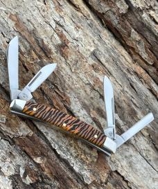 CASE XX ** SFO 2023 PERSIMMON ORANGE BONE TIGER STRIPE SMALL 4 BLADE CONGRESS CASE XX ** SFO 2023 PERSIMMON ORANGE BONE TIGER STRIPE SMALL 4 BLADE CONGRESS