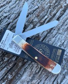 CASE XX ** SFO 2023 CHRISTMAS BELL GINGERBREAD BROWN SAWCUT JIG BONE TRAPPER