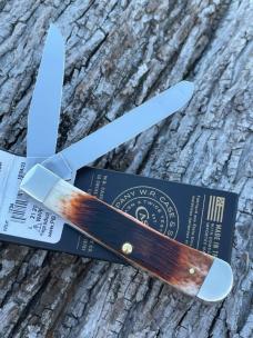 CASE XX ** SFO 2023 CHRISTMAS BELL GINGERBREAD BROWN SAWCUT JIG BONE TRAPPER