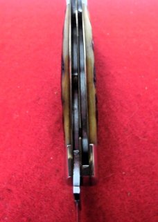 QUEEN CUTLERY CO TITUSVILLE #49 AMBER BONE LARGE STOCKMAN PH-D2 TOOL STEEL MINT YEAR UNKNOWN QUEEN CUTLERY CO TITUSVILLE #49 AMBER BONE LARGE STOCKMAN PH-D2 TOOL STEEL MINT YEAR UNKNOWN