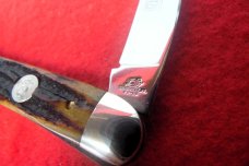QUEEN CUTLERY CO TITUSVILLE #20 AMBER BONE 5" PH-D2 TOOL STEEL MINT TEXAS TOOTHPICK YEAR?